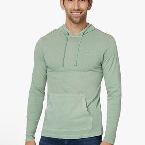 RVCA PTC Pigment Hooded Long Sleeve Tee Pullover Slim Fit Size Small Mens Active